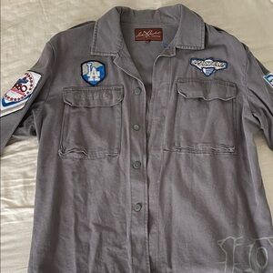 Gray Dodgers Jacket with Patches